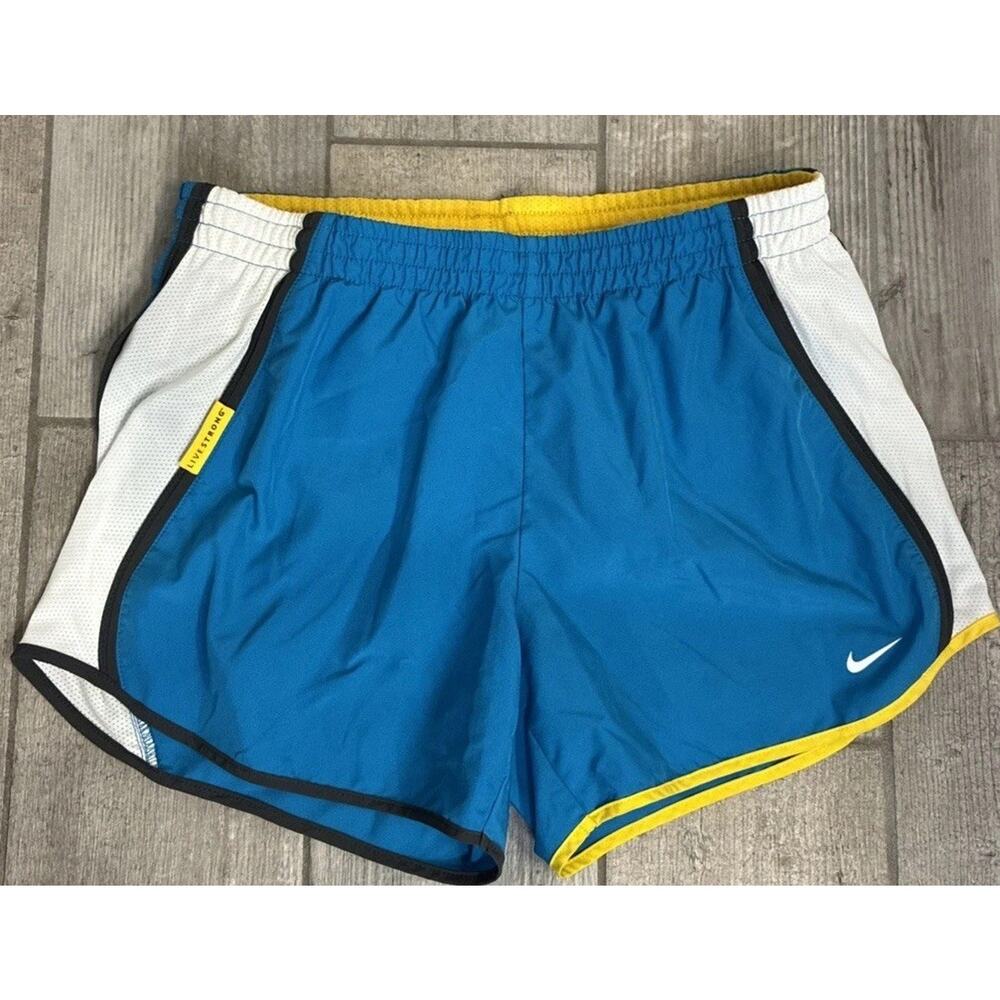 Nike Running Livestrong Dri-FIT Shorts Women’s S Blue Yellow Athletic